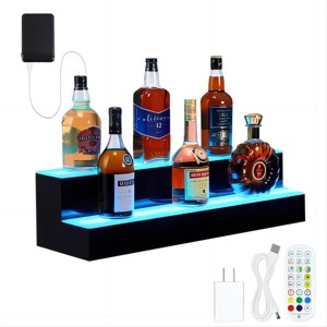 Acrylic Wall-Mounted Multifunctional Cabinet with Display and Storage Shelves, Suitable for Home and Commercial Bars, Gatherings, and Parties - 1 of 3