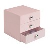 iDESIGN Original 3-Drawer Set Pink: Plastic Storage Organizer, No Assembly, 6.5" x 6.5" x 6.5" - 2 of 3
