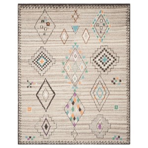 Natural/Multi Solid Knotted Area Rug - (8