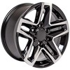 OE Wheels CV34B 18 Inch Rim Fits Silverado 1500 Trail Boss Style 6x139.7 18x8.5 Gloss Black Machined - Hollander 5911 (1) - 3 of 4