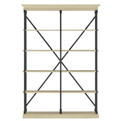 84" Belvidere 5 Shelf Etagere Bookshelf Ivory White - Inspire Q