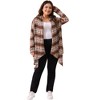 Agnes Orinda Women's Plus Size Bohemian Floral Print Open Front Cardigans - 3 of 4