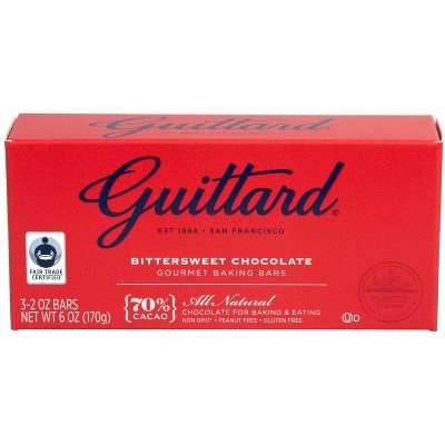Guittard Chocolate Gourmet Baking Bars, Bittersweet, 6 Ounce (Pack of 12)