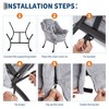 Lazy Chair with Ottoman, Comfortable Reading Chairs with Foldable Footrest for Living Bedroom with Armrests & a Side Pocket - 4 of 4