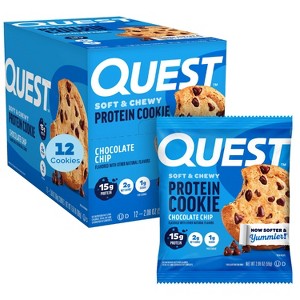 Quest Nutrition 15g Protein Cookie - Chocolate Chip Cookie - 1 of 4