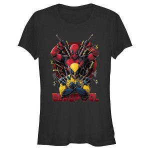 Junior's Marvel: Deadpool & Wolverine Classic Poses T-Shirt - 1 of 4