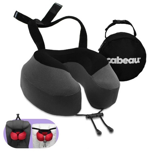 Neck Pillow Headrest Support Cushion - Clinical Grade Memory Foam for Chairs, Recliners, Driving Bucket SEATS (Plush Velvet, Black)