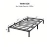 coucheta 14 Inch Metal Bed Frame Platform Bed Frame No Box Spring Needed, Sturdy Heavy Duty Bed Frame, Easy Assembly, Under Bed Storage - Black - 4 of 4