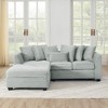 Corduroy Tufted Sleeper Sofa-L-Shaped Modular Sectional with Reversible Chaise, Beige - 2 of 4