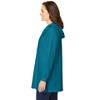Woman Within Plus Size Rib-Knit High Pile Fleece Hoodie Sweatshirt - 4 of 4