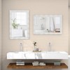 Tangkula 42" x 28" Farmhouse Wall Mirror w/Solid Wood Frame Rubber Wood Rustic Style - 3 of 4