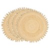 Saro Lifestyle Seaside Splendor Shell Rattan Placemat (Set of 4), Beige, 15"x15" - 3 of 4