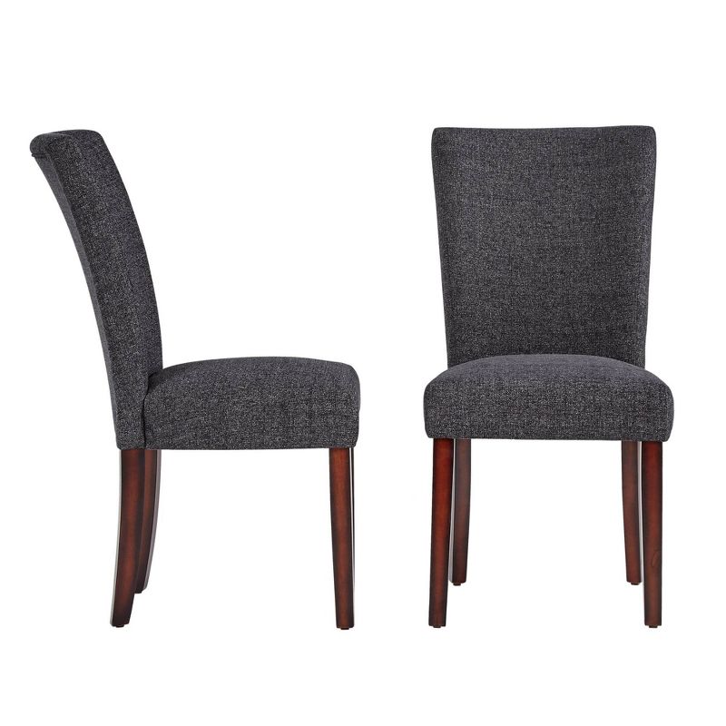 Set of 2 Quinby Upholstered Parson Dining Chairs Black Heather - Inspire Q, 4 of 7