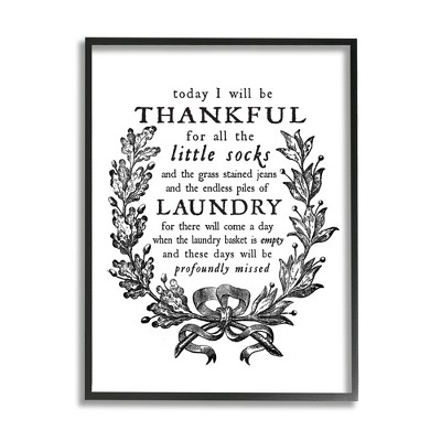 Stupell Industries Thankful for Little Socks Family Laundry Sentiments