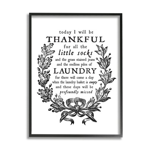 Stupell Industries Thankful for Little Socks Family Laundry Sentiments - image 1 of 4