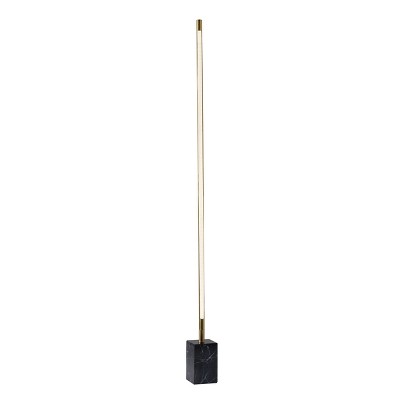 Felix 70'' Antique Brass LED Wall Washer with Marble Base