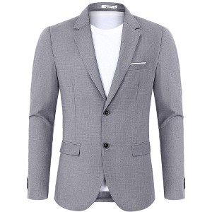 Men's Two - Button Single Blazer, Stylish and Versatile Suit Jacket for Formal and Casual Occasions - 1 of 4