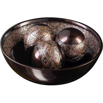Creative Scents Dublin Dish with 3 Orbs - Brown