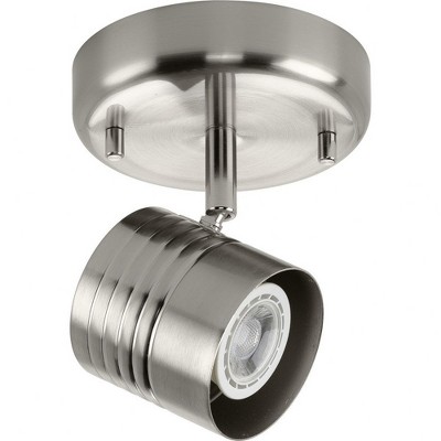 Progress Lighting Kitson 1-Light Wall Sconce, Brushed Nickel, Ribbed Shade