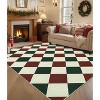 Coucheta Washable Checkered Area Rug, Non-Slip & Stain Resistant, Modern Geometric Plaid Carpet for Bedroom, Living Room, Hallway, Dining & Nursery - 2 of 4