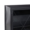 Olivia & May Industrial Metal Cabinet Black: No Assembly, Iron Frame, Fretwork Design, Includes Anti-Tip Hardware - image 4 of 4