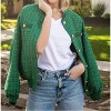 Women's Metallic Tweed Bomber Jacket - Strut & Bolt - 3 of 4