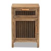 Clement 1 Door and 1 Drawer Wood Spindle Nightstand Brown - Baxton Studio: Sturdy, Fully Assembled, MDF & Fir Wood - image 3 of 4