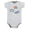 Hudson Baby Cotton Bodysuits Set, Fun Transportation - 3 of 4