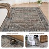 Vintage Oriental Rug, Washable Non-Slip Area Rug ¨C Distressed Medallion Carpet for Living Room, Bedroom - 2 of 4