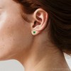 Pompeii3 1Ct Emerald Heart Studs in 14k White, Yellow, or Rose Gold Earrings - 3 of 4