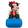 Gemmy Christmas Inflatable Mickey Mouse and Pluto on Sled, 4.5 ft Tall, Multi - 3 of 4