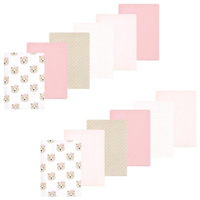 Luvable Friends Hudson Baby Flannel Burp Cloths 12pk Set
