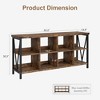8 Cube Storage Organizer Bookshelf, 3 Tier Metal Horizontal Bookcase, 62 Inch Console Bookshelves - 2 of 4