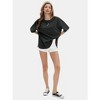 EXLURA Womens Summer Oversized T Shirts Crewneck Loose Workout Short Sleeve Blouse Tops 2025 Y2K Casual Athletic Basic Tee - 3 of 4