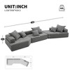 Oversized 156" Boucle Foam-Filled Modular Sectional Sofa, 3-Piece Free Combination, No Assembly Required - 2 of 4