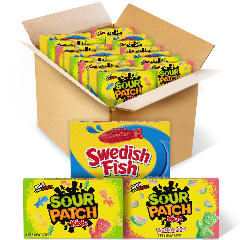 Sour Patch Kids and Swedish Fish Soft & Chewy Candy Variety Pack - 50.5oz/15ct