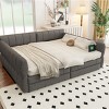 2-Drawer Queen Upholstered Bed Frame with USB Charging Port, Lambswool Fabric and Wood Slats, No Box Spring Needed - Baofuwish - 3 of 4