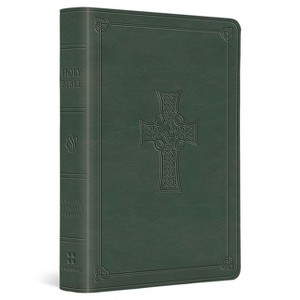ESV Value Large Print Compact Bible (Trutone, Quiet Forest, Celtic Cross Design) - (Leather Bound) - 1 of 1