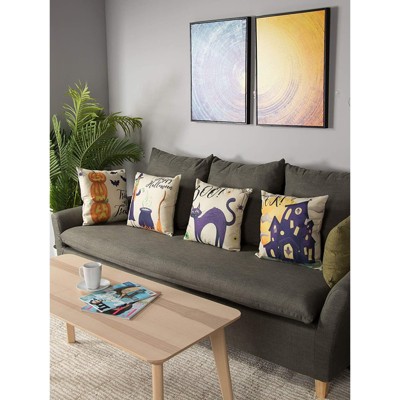 Halloween Spooky Designs Polyester Square Pillow Covers Set