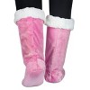 Women's Faux Shearling Lined Slipper Socks, Kid's Winter Indoor Home Non Skid Booties, Soft, Warm, Fluffy, Cozy, Fuzzy, Gifts - Catalonia - 2 of 4