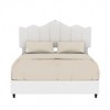 VECELO Queen/Full Size Platform Bed Frame with Type-C & USB Charging Stations and 4 Storage Drawers, Upholstered Adjustable Headboard, Beige - 2 of 4