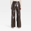 Women's Everyday High-Rise Wide Leg Faux Leather Pants - Universal Thread™ - 2 of 3