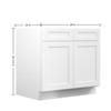 Kitchen Base Cabinet, Unassembled Cabinet with Adjustable Shelf without Top - 3 of 4