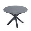 Round Dining Table, Mid Century Modern Dining Table For 4-6 People With Round MDF Table Top & Cross Metal Legs, Leisure Coffee Table - 4 of 4