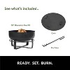 Good Directions Viking 32" XXL Outdoor Fire Pit with Cover Lid Black - 3 of 4