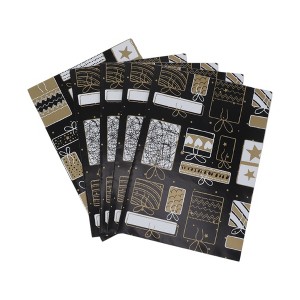 Unique Bargains Gift Wrap Paper Glossy Coated Paper 27.56 "x19.69 " 5Pcs - 1 of 4