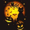 Men's Design By Humans Halloween Kitty By artizan16 T-Shirt - 2 of 4