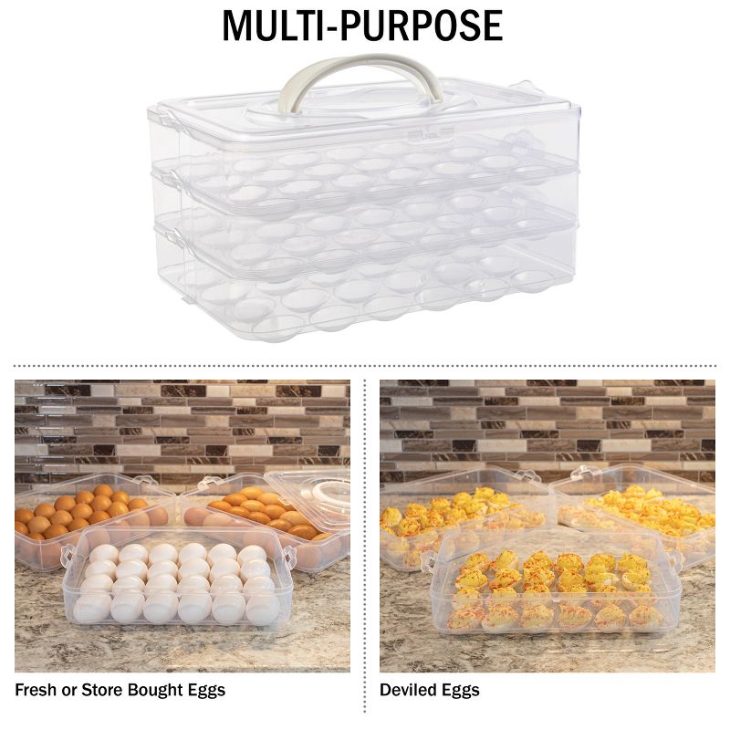 Classic Cuisine 3-Tier Egg Container Holds 72 Eggs, 4 of 14