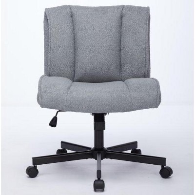NicBex Adjustable Height Armless Home Office Chair with Wheels for Small Space,Work,Study,Bedroom