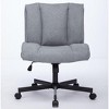 NicBex Office Chair with Adjustable Height Modern Rotatable Technical Fabric Vanity Chair Computer Chair with Wheels for Office, Study, Bedroom, Gray - 2 of 4